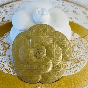 CHANEL Authentic Gold Camellia